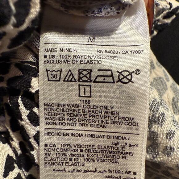 Old Navy Cream Black Fit and Flare Halter Midi Dress Medium Handkerchief Hem - Picture 6 of 8